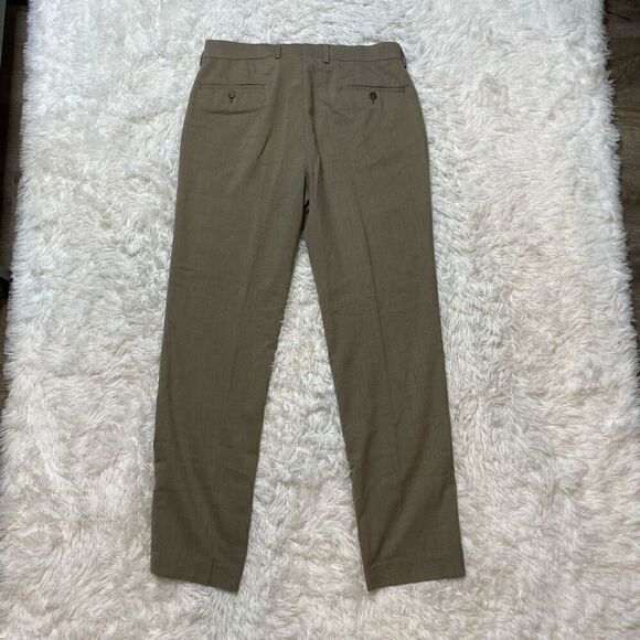 Lauren Ralph Lauren Pants Mens 34x32 Tan Flat Front Dress Slacks Trousers Preppy - Picture 7 of 8